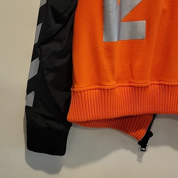 Moncler Off White Rare Orange Hoodie Jacket xxxl - Picture 15 of 16